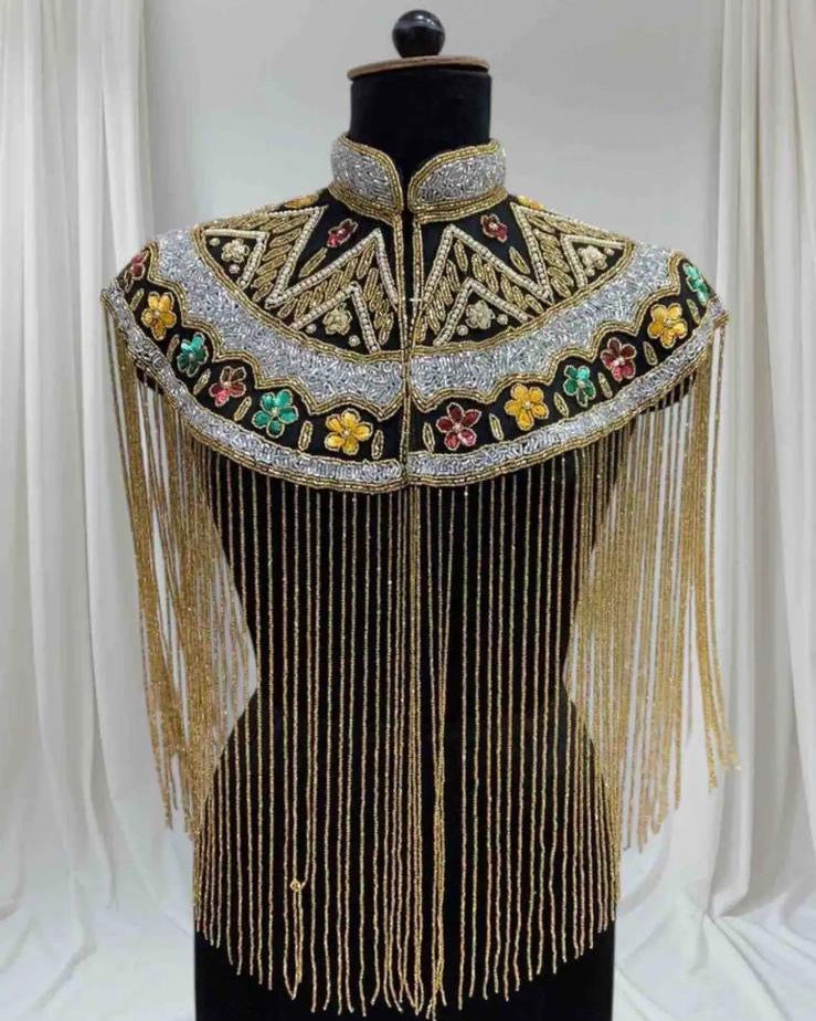 Gold Silver and Jewel Royalty Cape
