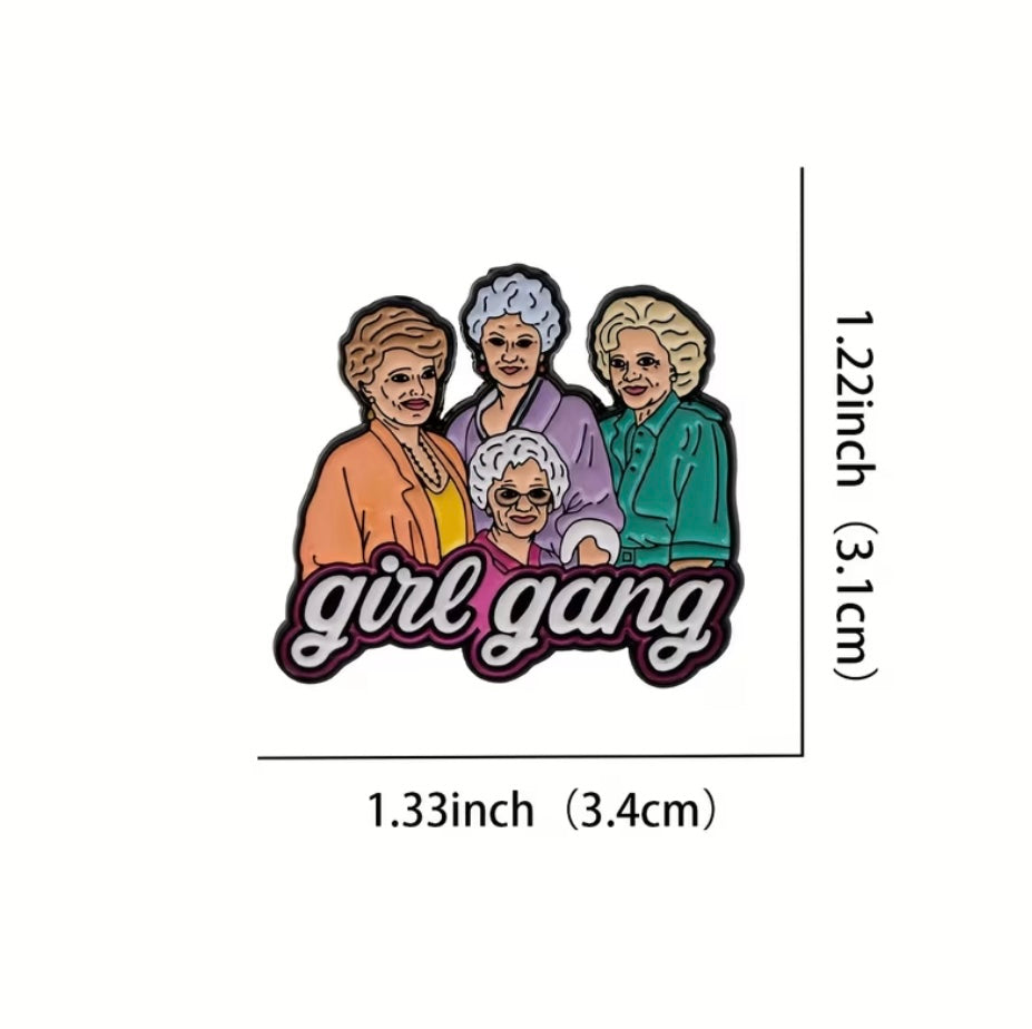 Girl Gang Enamel Badge