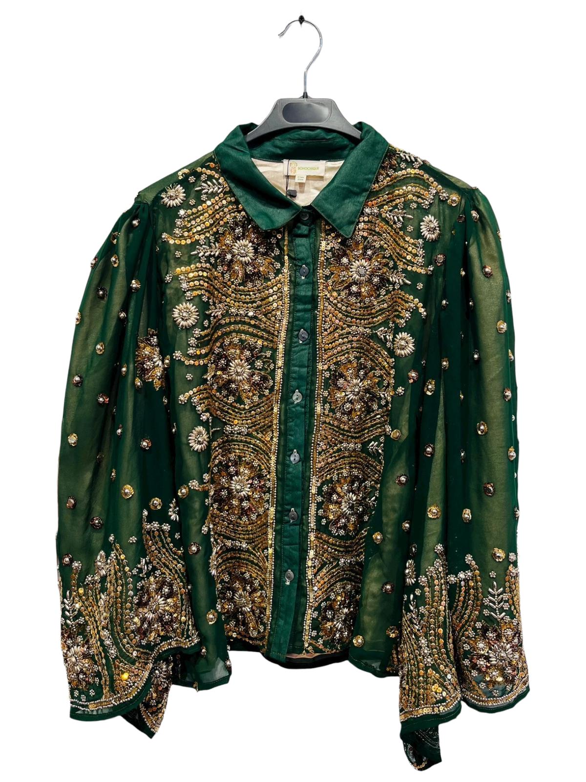 Vintage Beaded Sari Shirts