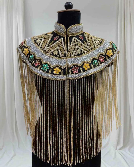 Gold Silver and Jewel Royalty Cape