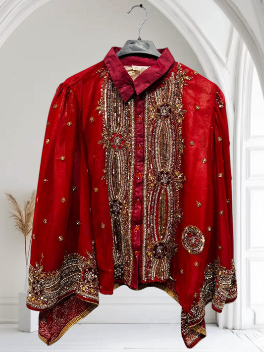 Scarlet Decadence Sari Shirt