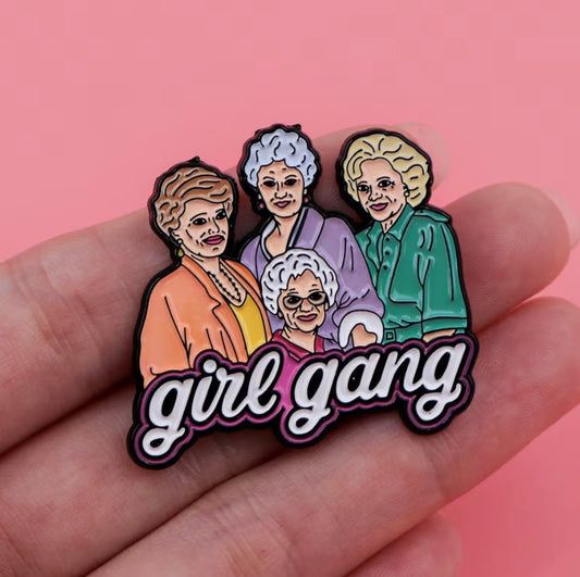 Girl Gang Enamel Badge
