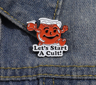 Let's Start A Cult Enamel Badge