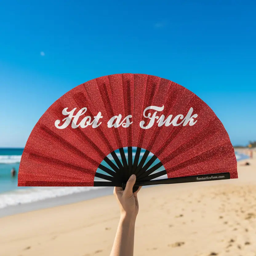Hot As Fuck Glitter Script Xl Fan