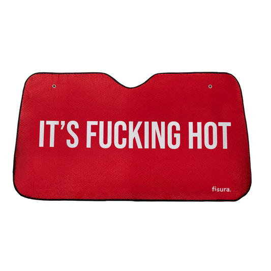 Fisura Car sunshade 'It's Fucking Hot' Red